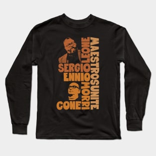 Sergio Leone and Enio Morricone - Maestros Unite Long Sleeve T-Shirt